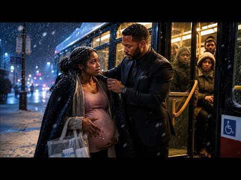 They Kicked The Pregnant Woman Off The Bus In The Snow, Arrogant Billionaire Took Off His Jacket And