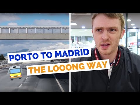 Viagem de ônibus Porto a Madrid | Espanha Travel Vlog