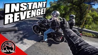 Biker Gets Instant Revenge!