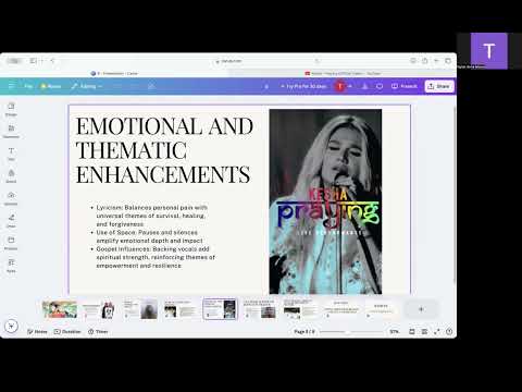 Music class: Kesha song "Praying"