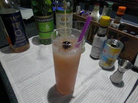 CHARTREUSE RUM SWIZZLE cocktail