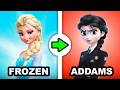 Frozen Characters As Wednesday Characters