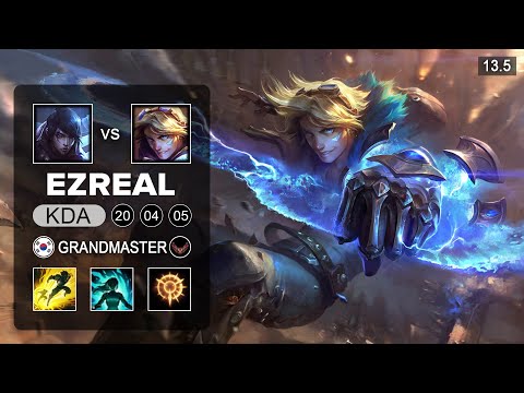 Ezreal vs Aphelios ADC - KR Grandmaster - Patch 13.5 Season 13