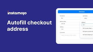 Autofill Checkout Address | Instamojo