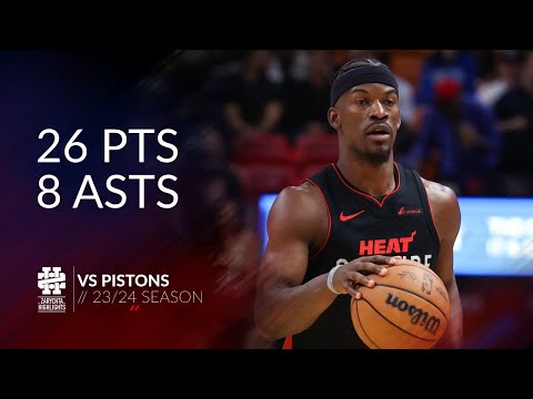 Jimmy Butler 26 pts 8 asts vs Pistons 23/24 season
