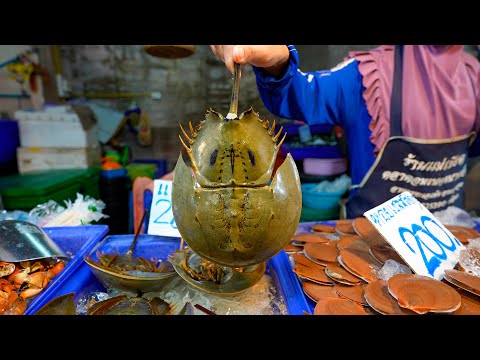 Comer frutos do mar vivos em Pattaya, Tailândia