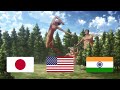 Attack on Titan - Running Abnormals  (Japanese vs English vs Indian dub)