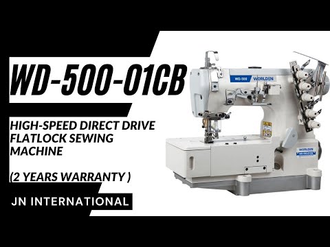 WD-500-01CB HIGH-SPEED DIRECT DRIVE FLATLOCK SEWING MACHINE