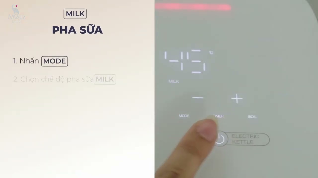 Máy úp bình tiệt trùng uv kèm bình đun nước đa năng Moaz BéBé MB – 098
