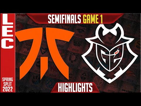 FNC vs G2 Highlights Game 1 | Semi final LEC Playoffs Spring 2022 | Fnatic vs G2 Esports G1