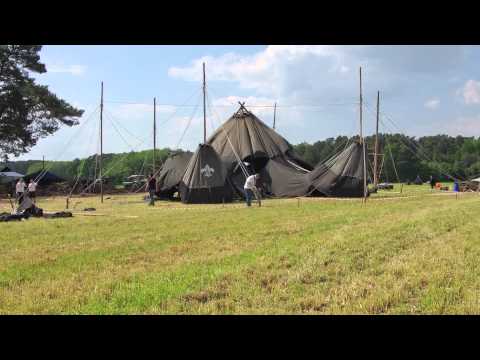 Zeitraffer Aufbau Jurtenburg Achsentreff - DPV Pfingsten 2015 Allerhand