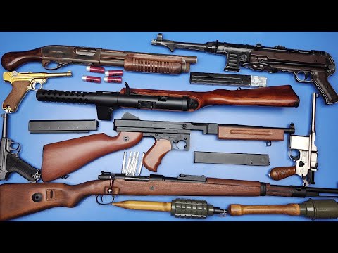 WW 2 Weapons !1939 Kar98k Rifle Loading ASMR,mp40,Thompson,Luger,Shotgun,Mauser C96 🔥#airsoft #ww2