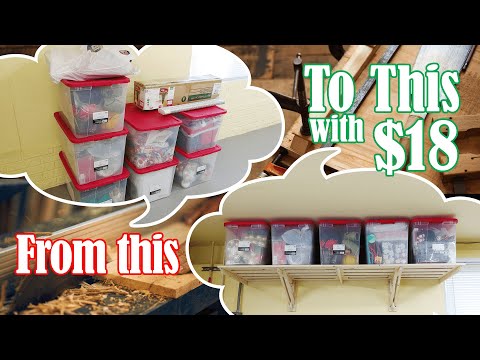 DIY Garage Shelves for Storage | Cheap Wall Mounted - Hanging Wood Shelf 1-Day Build