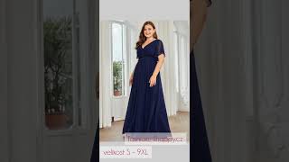 Ever Pretty večerní a společenské šaty EE00164-4 tmavě modrá S / M / L / XL / XXL / 3XL / 4XL / 5XL / 6XL / 7XL / 8XL / 9XL (Skladem: XL / 4XL / 9XL)