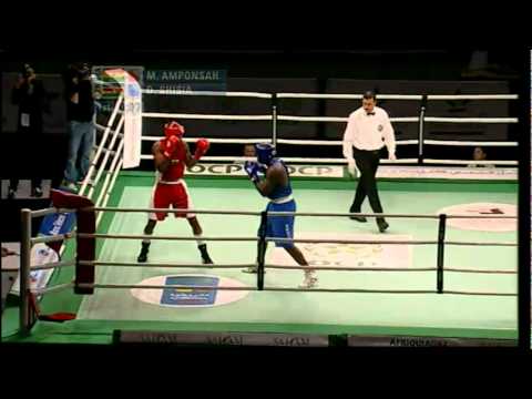 Heavy (91kg) SF - Amponsah (GHA) vs Shisia (KEN) - 2012 African Olympic Qualifying Event