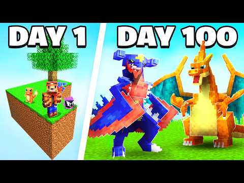 I Spent 100 Days in MEGA SKYBLOCK Cobblemon VS. my Rival! (Duos Cobblemon)