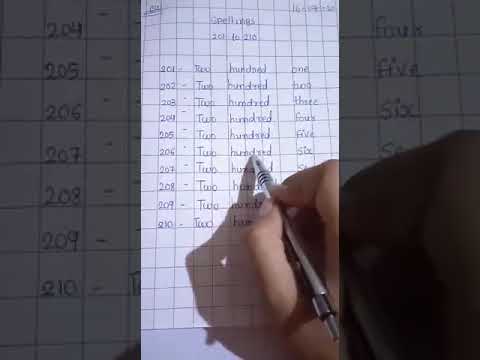 #STD:-1#MATHS# 201 TO 220  SPELLINGS