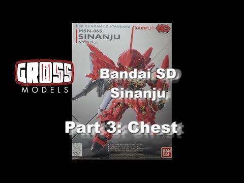Bandai SD Sinanju. Part 3: Chest (includes sneak peak at Sazabi build!)