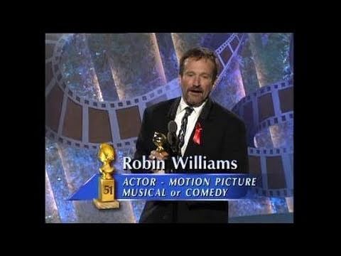 Robin Williams Wins Best Actor Motion Picture Musical or Comedy - Golden Globes 1994