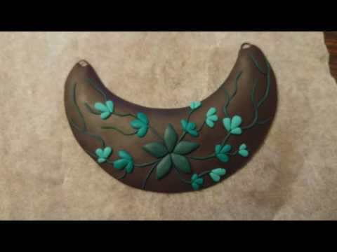 Polymer Clay flower necklace - work in progress