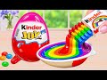 Kinder Chocolate Vs Rainbow Cake Miniature Kinder Joy Cute And Satisfying Mini Cake Recipe