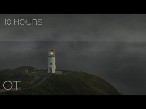 Foggy Evening on the Coast | Fog Horn, Wind and Ocean Sounds For Sleep| Relaxing| Studying| 10 Hours