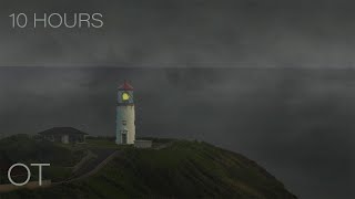 Foggy Evening on the Coast | Fog Horn, Wind and Ocean Sounds For Sleep| Relaxing| Studying| 10 Hours