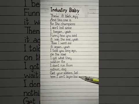 INDUSTRY BABY Lyrics Song by Lil Nas X #industrybabylyrics #lilnasx
