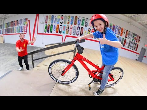 Father & Son NEW BICYCLE TIME! / (At The Skatepark!)