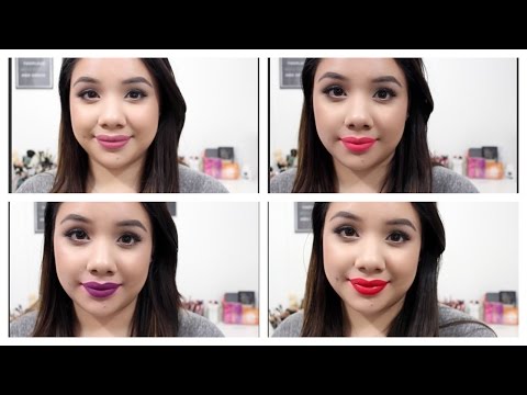 NEW 2016 Milani Amore Matte Lip Creme  (8 NEW Shades) | Lip Swatches Video