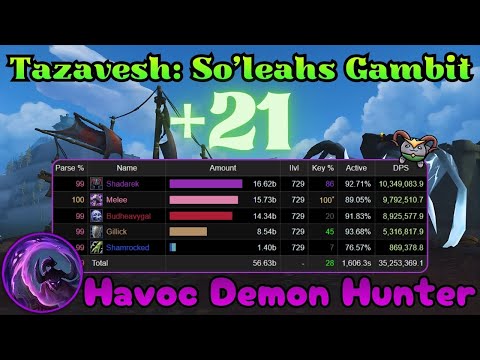 Tazavesh, So'leahs Gambit +21 | Aldrachi Havoc DH | TWW Season 3