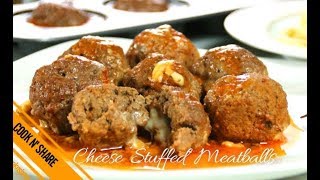 Cheese  Stuffed Meatballs
