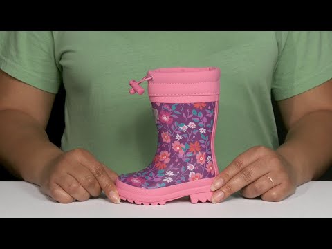 Hatley Kids Wild Flowers Sherpa Lined Rain Boots (Toddler/Little