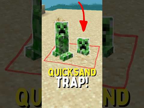 Easy Quicksand Trap! #minecraft #minecraftshorts #minecrafttricks #minecrafttrap