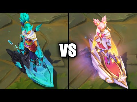 Crystalis Motus Taliyah vs Star Guardian Taliyah Skins Comparison (League of Legends)