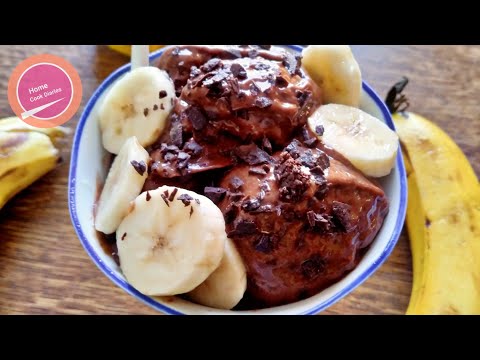 Only 2 Ingredients Chocolate Banana Ice Cream Recipe by Home Cook Diaries