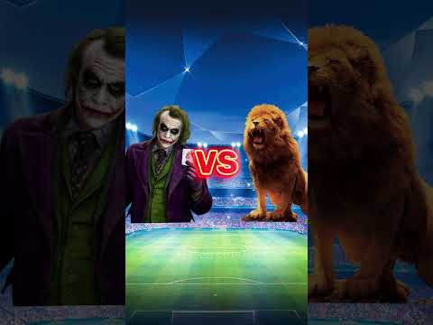 JOKER TEAM 🆚 LION TEAM 🦁🥊(Joker, Neymar, Ronaldo) (Tiger, Black Panther, Lion) 🤯🥶🤩
