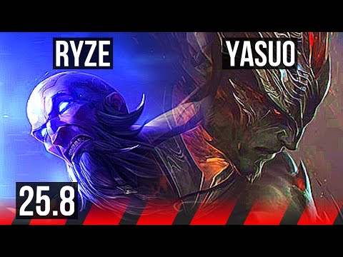 RYZE vs YASUO (TOP) | KR Master | 25.8