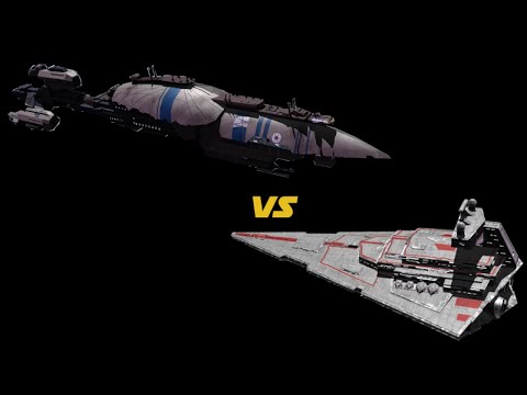 Recusant Dreadnought VS Imperator Star Destroyer (Star Wars Empire at War: Fall of the Republic)