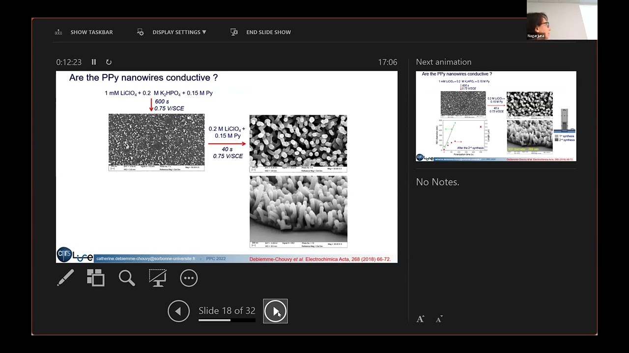Title: Template-free electrosynthesis of nanostructured conductive polymers