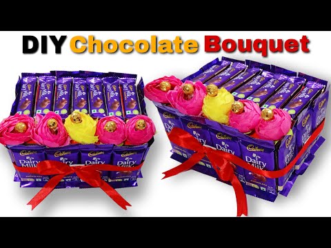 DIY Cadbury Dairy Milk Chocolate Bouquet Tutorial | Easy Birthday Gift Idea | Chocolate Gift Hamper