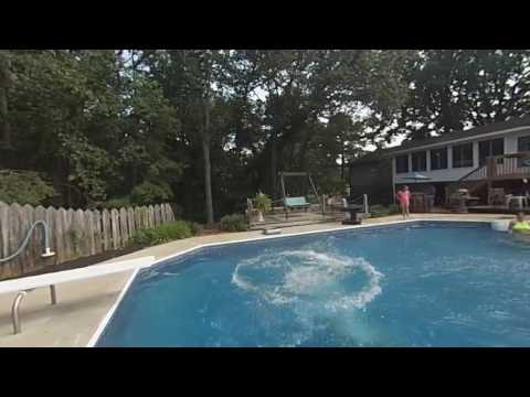 My nephewJoey Jumping in the pool, forward and reverse