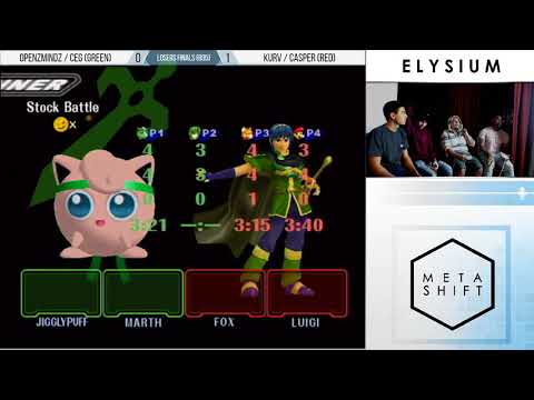 Elysium #4 - CEG / Openzmindz (Green) VS Casper / Kurv ( Red) - SSBM Losers Finals