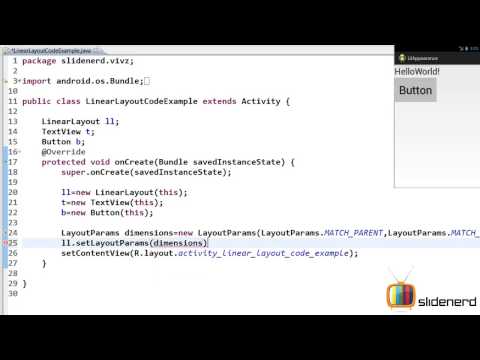 41 Android Linear Layout Using Java Code Part 2 Android User Interface Tutorial Hd