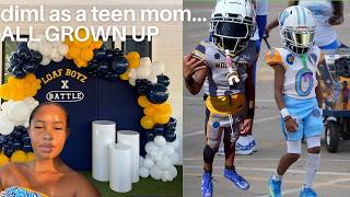 Day in my life as a teen mom x 3 + backyard make over + party prep + football mom activities