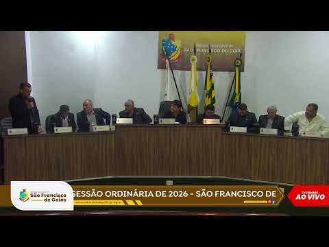 44ª SESSÃO ORDINÁRIA DE 2026 - SÃO FRANCISCO DE GOIÁS