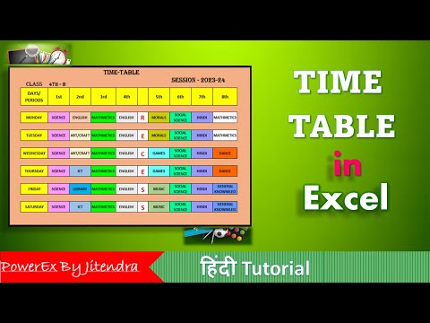 Automated School Time Table in Excel Dynamic Customizable