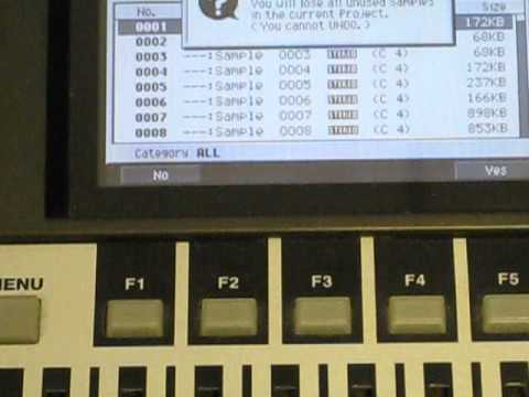 Roland MV-8800 Wave Memory Full message ( Optimize, Clearing Space)