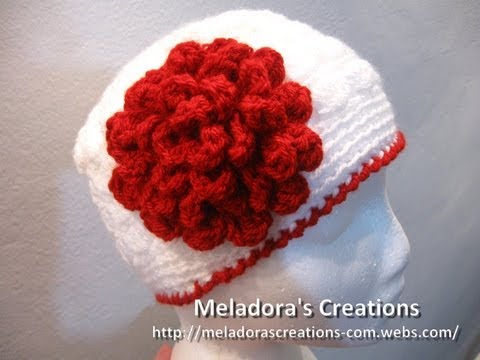 Flat Rose Crochet Flower - Right Handed Crochet Tutorial Video
