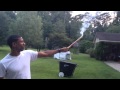 How to shoot Roman Candles by hand with Michael B. Jordan